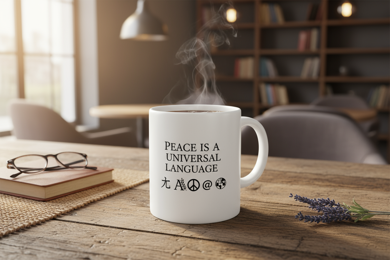 Peace is a Universal Language – Mug