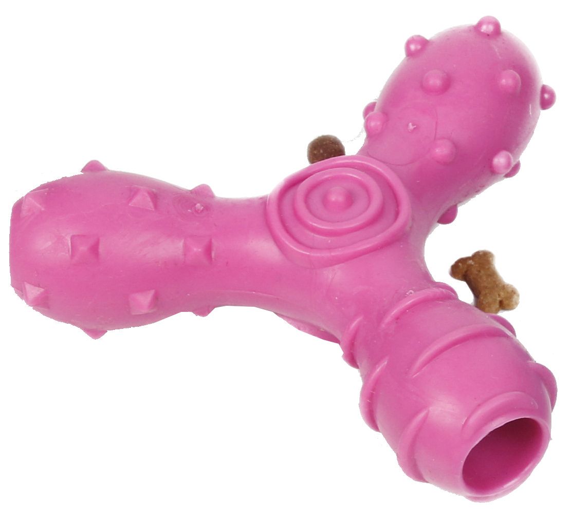 Pet Life ® 'Tri-Chew' Treat Dispensing and Chewing Interactive TPR Dog Toy