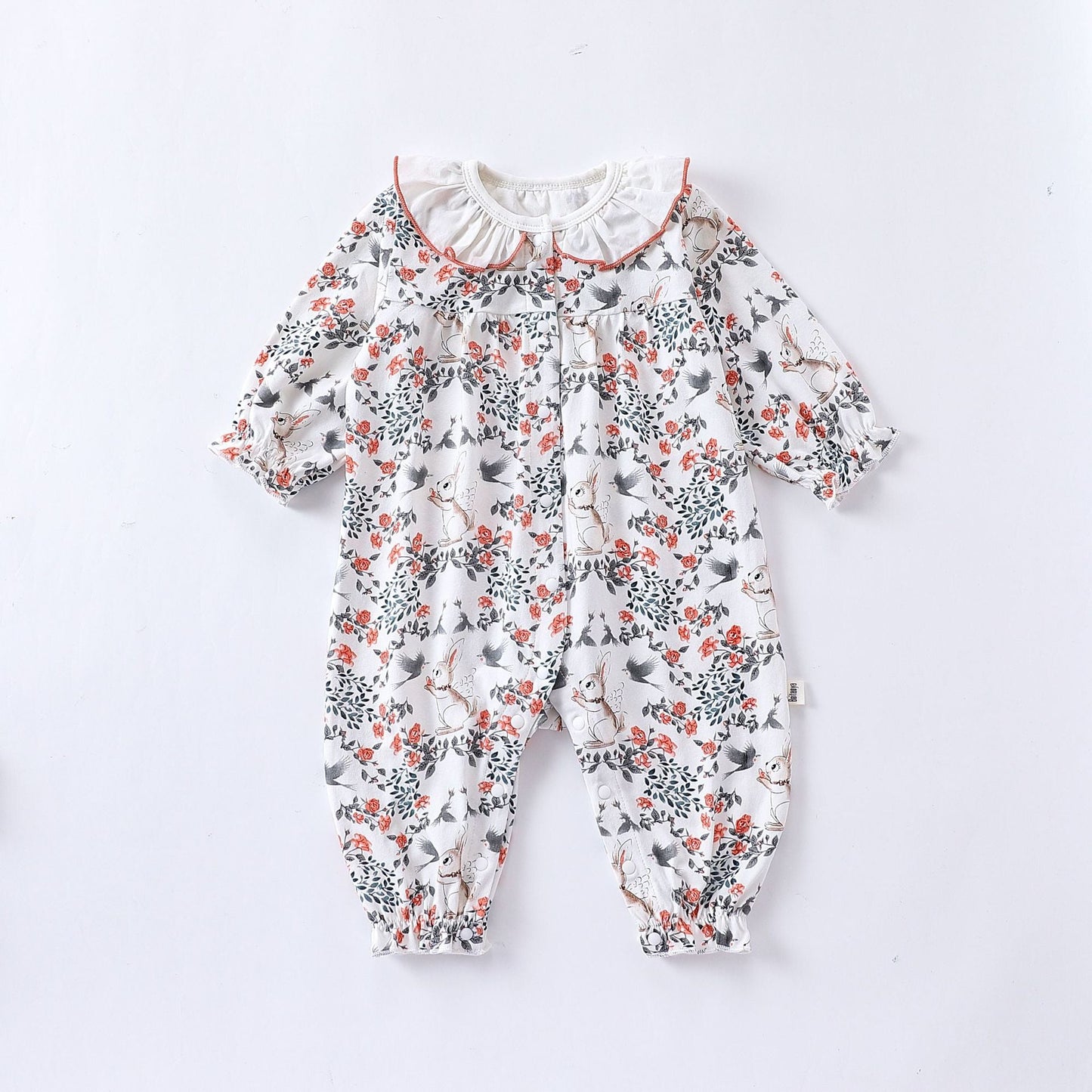 Ditsy Flower Pattern Doll Neck Rompers