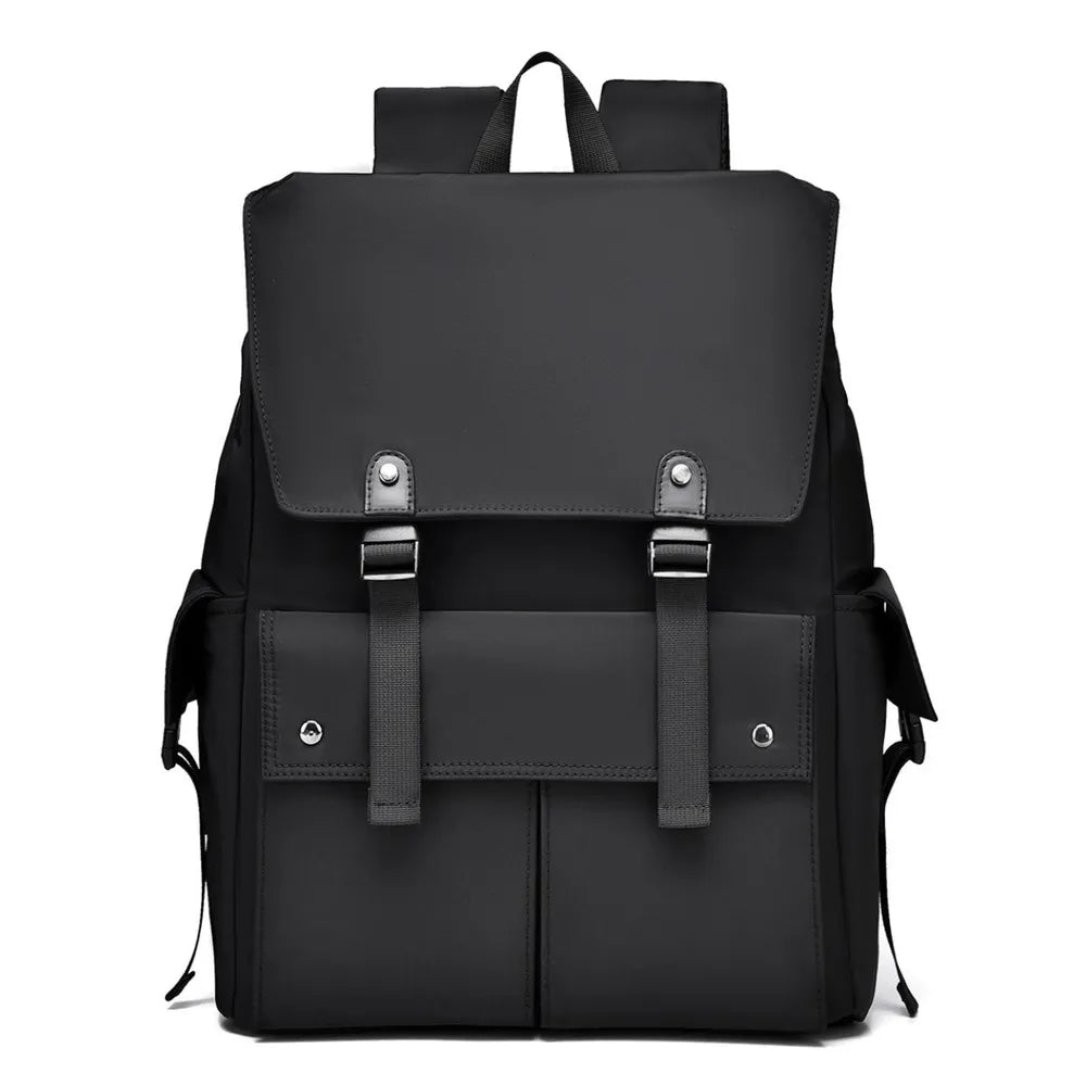 PU Leather Multi-Pockets Adjustable Strap Backpack Bag