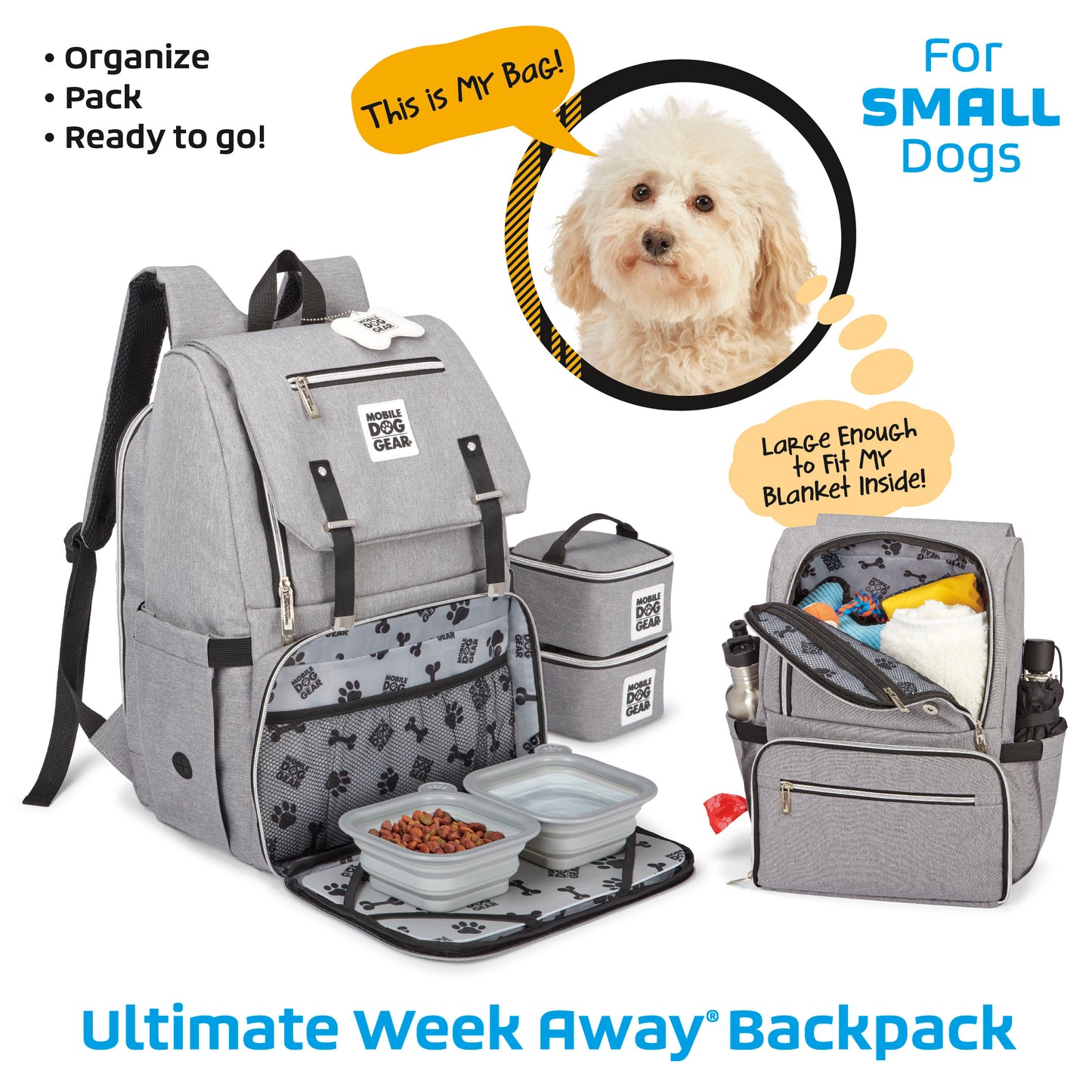 Mobile Dog Gear Ultimate Week Away Backpack - cavamart.com