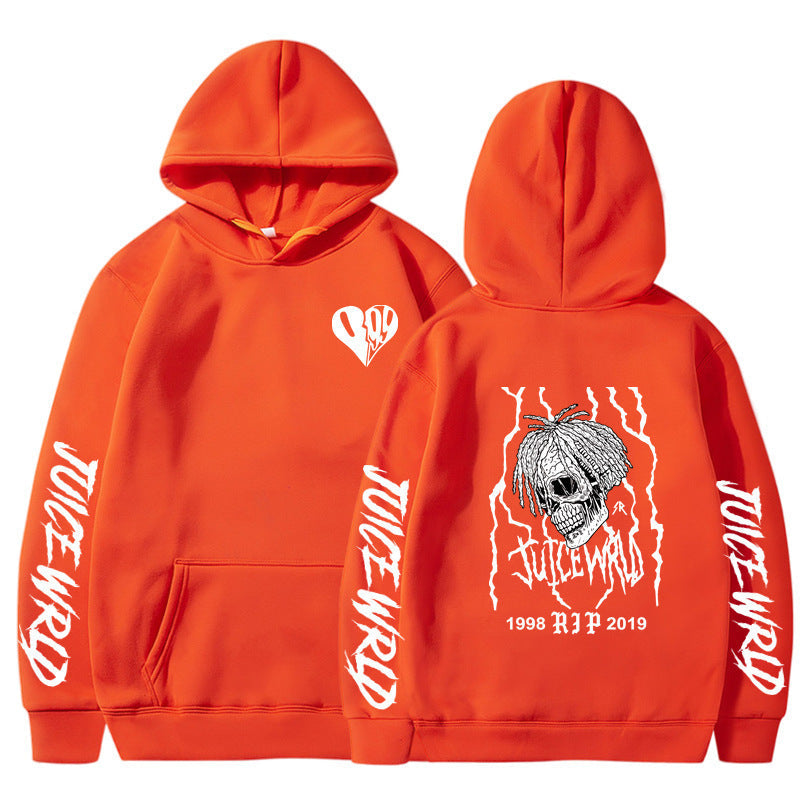 Rap singer Juice Wrld sweatshirt loose fitting men's and women's hooded sweatshirt