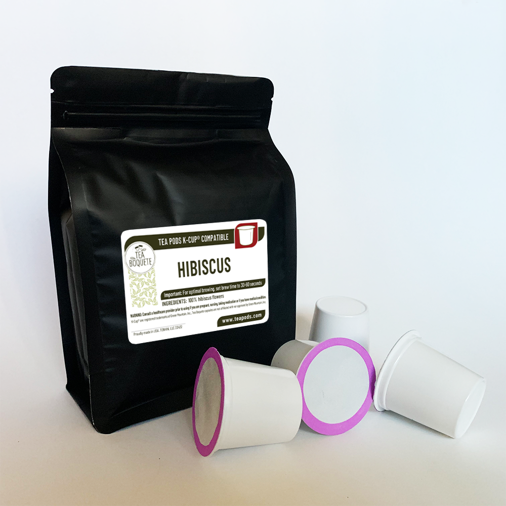 Hibiscus tea pods for Keurig brewers K-Cup compatible capsules
