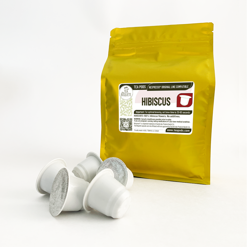 Hibiscus tea pods for Nespresso brewers OriginalLine compatible capsules