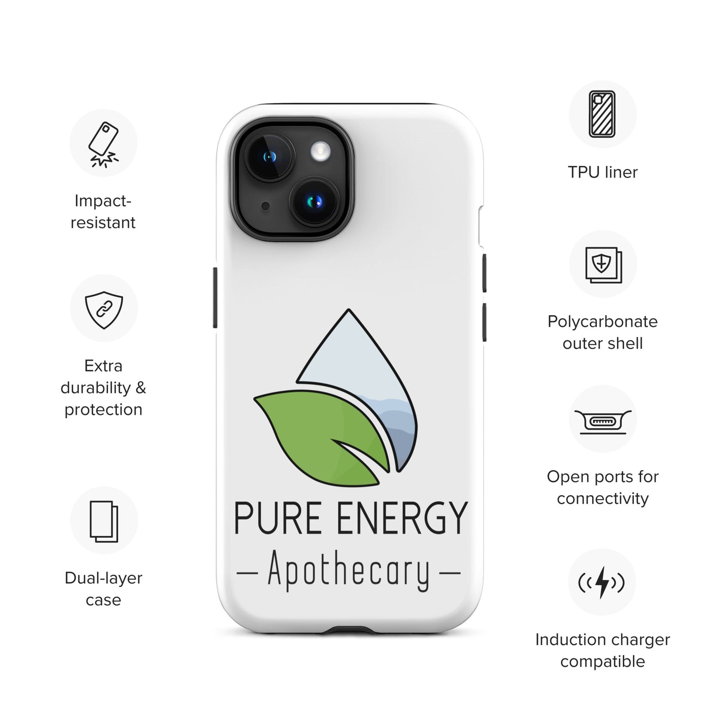 Pure Energy Apothecary Tough Case for iPhone®-15